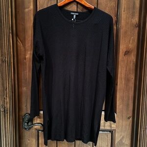 Eileen Fisher Ribbed Round neck tunic sweater size L